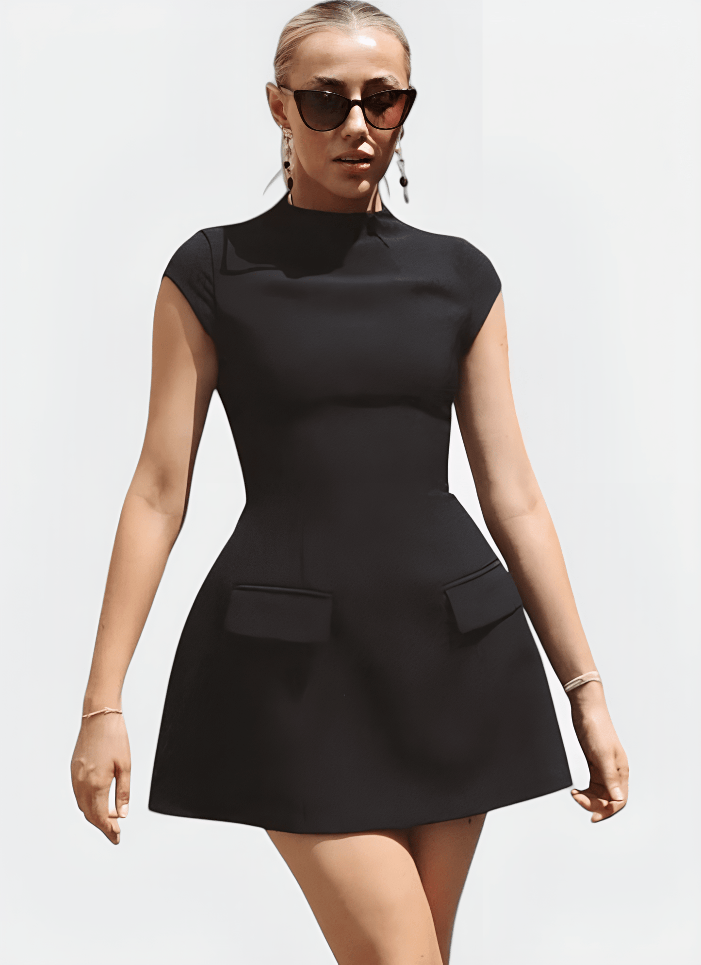 PAULA POCKETED A - LINE MINI DRESS - Cecilia`s Dresses