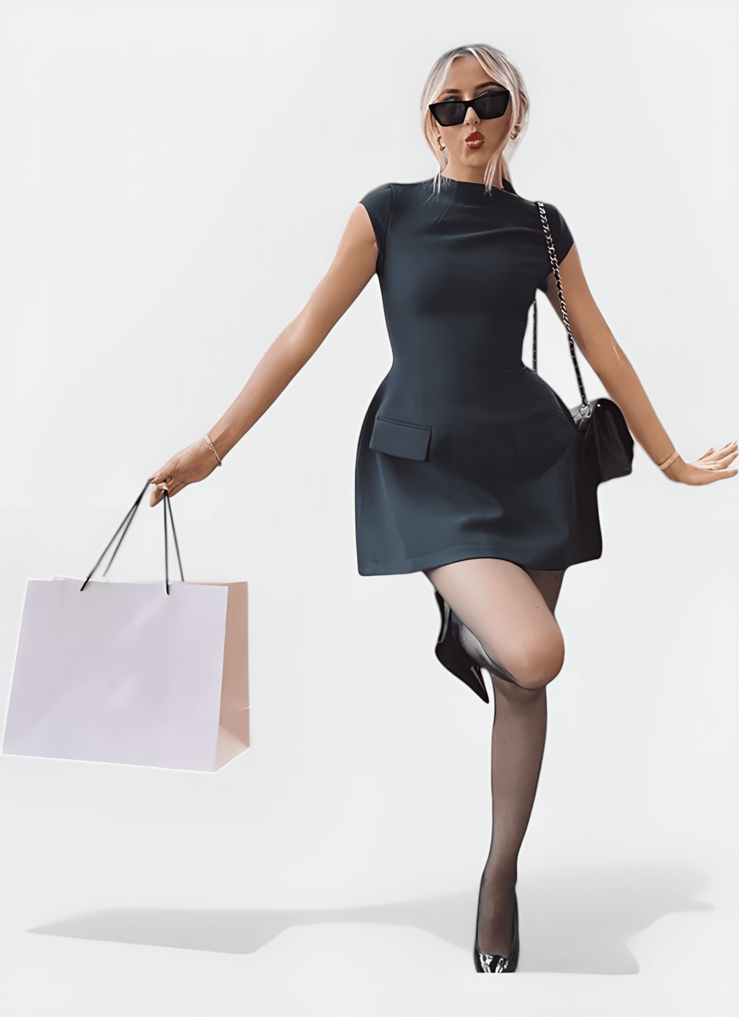 PAULA POCKETED A - LINE MINI DRESS - Cecilia`s Dresses