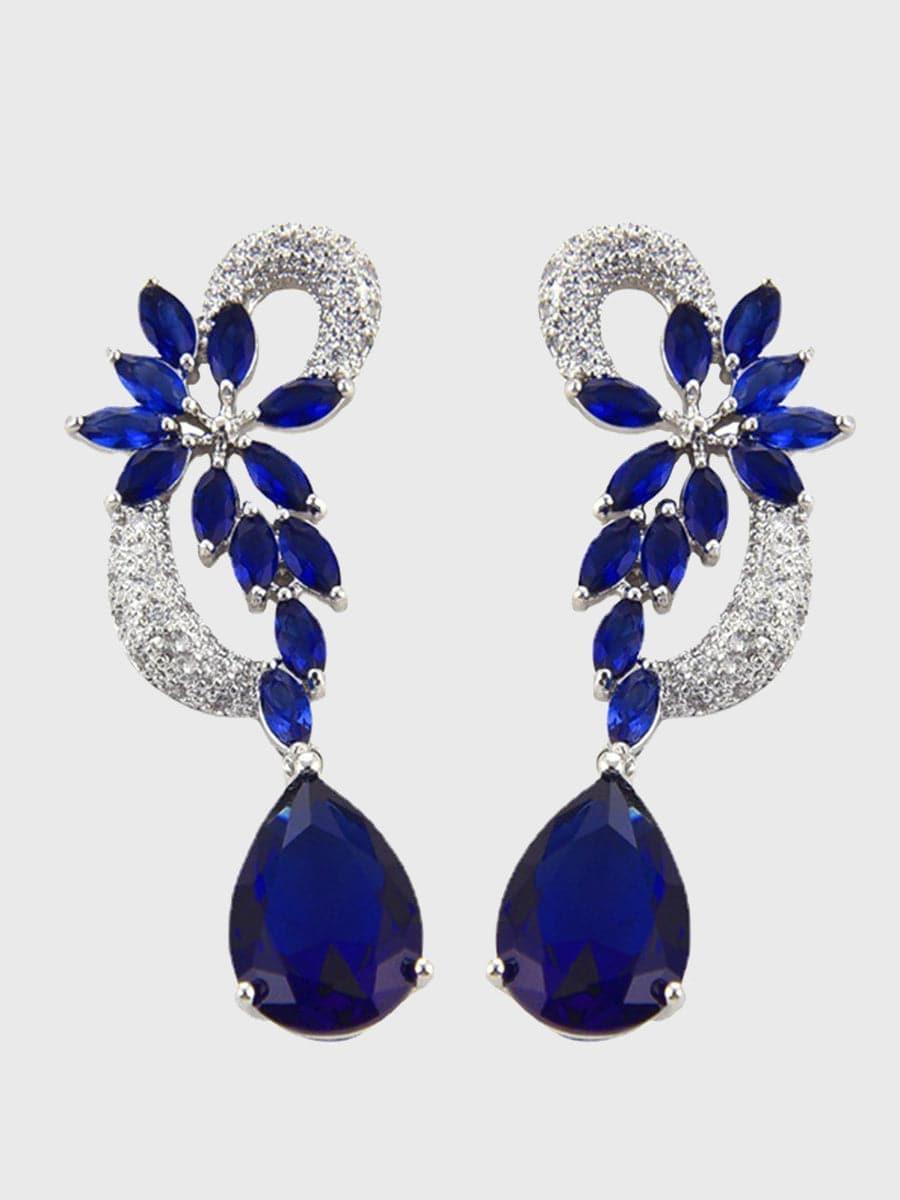 PEAR CUT CUBIC ZIRCONIA DROP EARRINGS - Cecilia`s Dresses