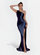 ONE SHOULDER RUCHED SPLIT SATIN PROM DRESS