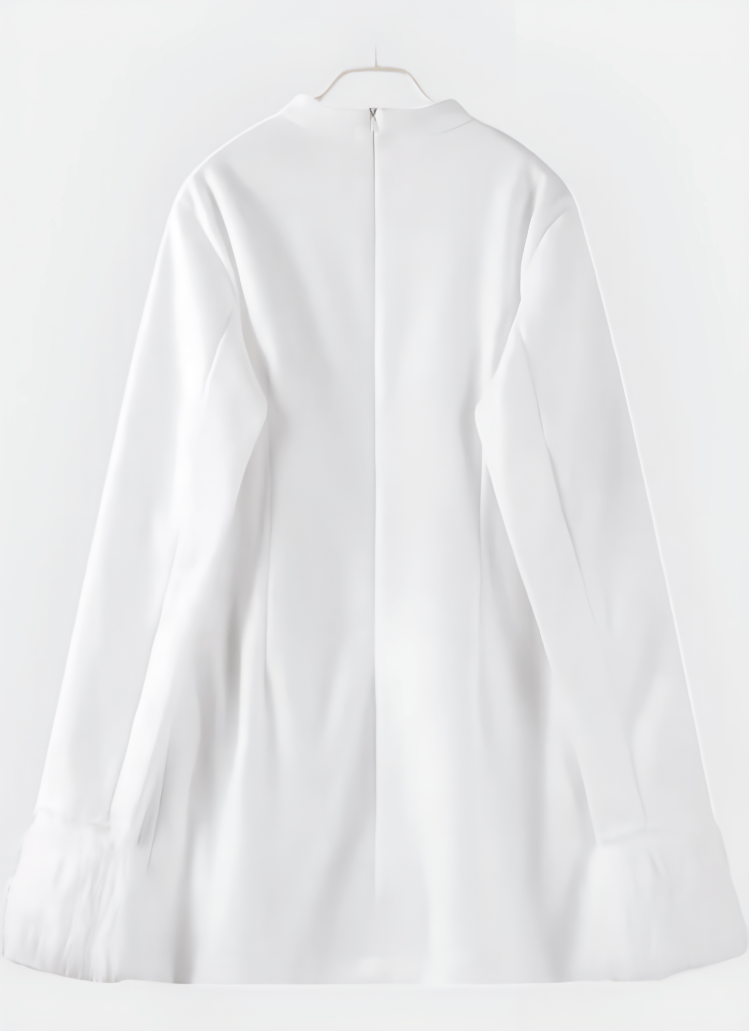 POLYESTER FEATHER O - NECK MINI DRESS - Cecilia`s Dresses